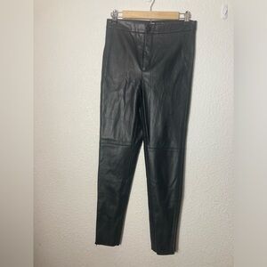 Zara Medium faux leather black pants skinny ankle